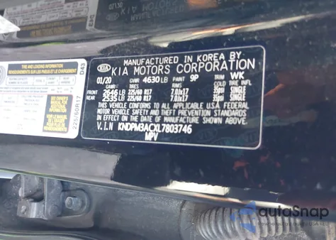 2020 Kia Sportage Lx from USA, damaged, VIN KNDPM3ACXL7803746